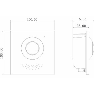 Hybrid IP &amp; 2-Draht BUS Video Türsprechanlage | Kamera Modul | 2MP | IR | App | 180° Winkel