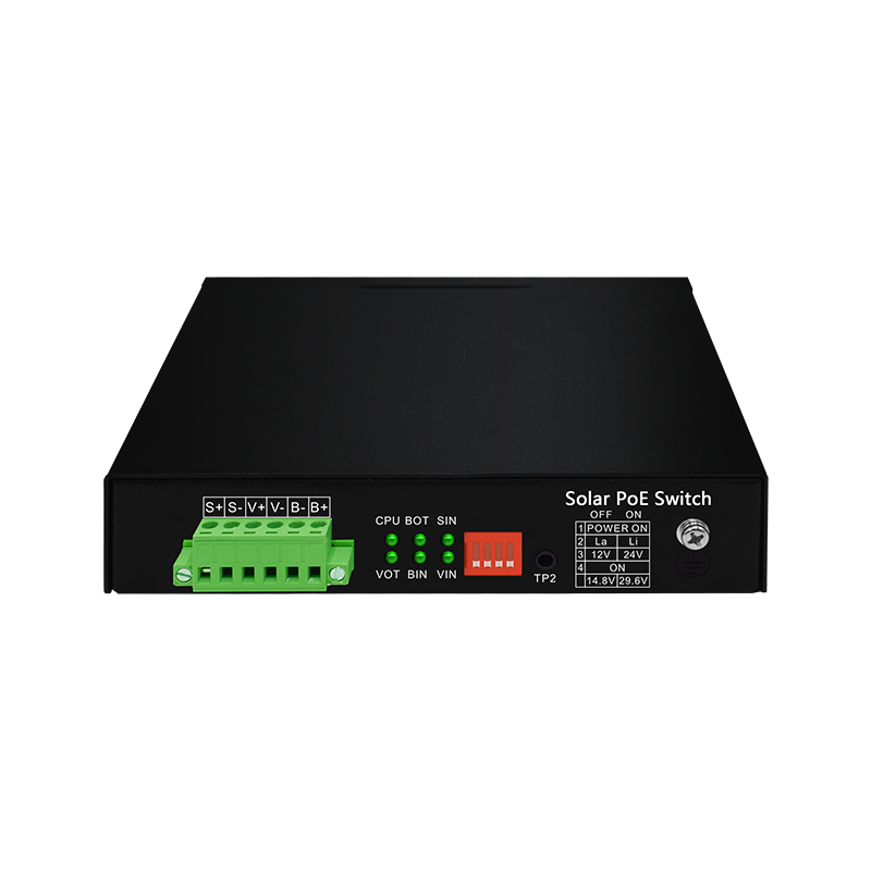 WITEK 5-PORT GIGABIT POE + 1-PORT GIGABIT SFP ETHERNET SWITCH WITH UPS &amp; SOLAR CONTROLLER