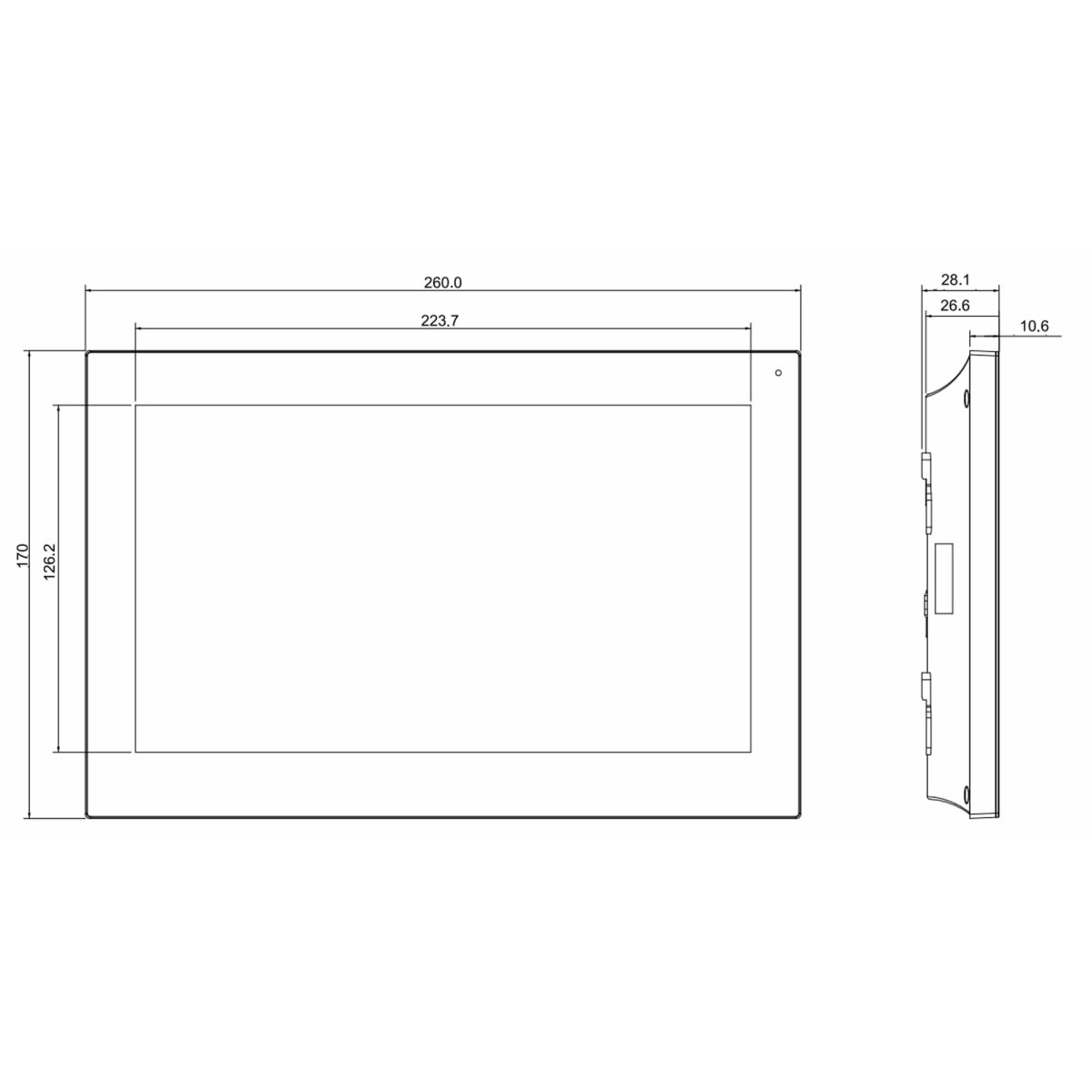  Hybrid IP Video Türsprechanlage | 10 Zoll HD Monitor | Smartphone App | 8GB + PoE | Schwarz