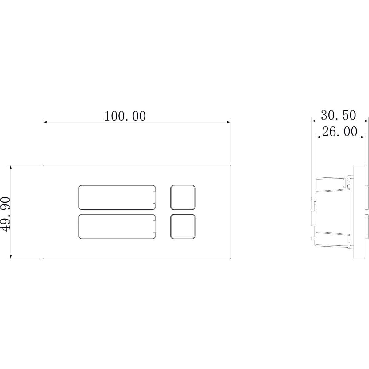 Hybrid IP &amp; 2-Draht Video Türsprechanlage | 2er Klingel Modul BL