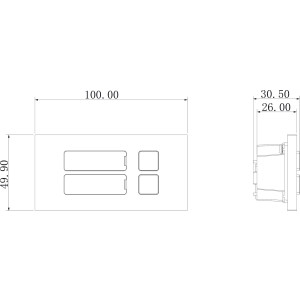 2er Klingel Modul | LED Namensschild | Aluminium