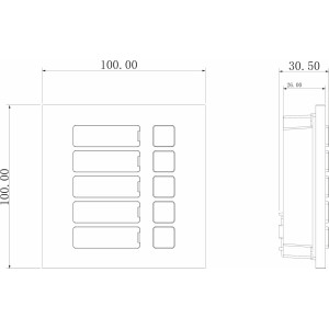 Hybrid IP &amp; 2-Draht Video Türsprechanlage | 5er Klingel Modul | LED 