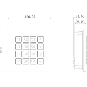 GOLIATH Hybrid IP &amp; 2-Draht Video Türsprechanlage | Keypad Modul | Blindenschrift | Beleuchtung