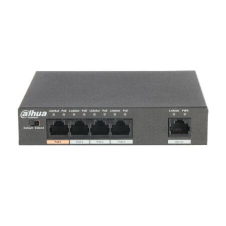 PoE-Switch (max. 60 W) unüberschaubare kommerzielle L2-Reichweite mit 4x Fast Ethernet PoE + 1x Fast Ethernet