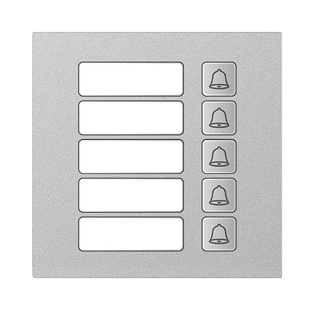  Hybrid IP &amp; 2-Draht Video Türsprechanlage | 5er Klingel Modul | LED Namensschild | Aluminium