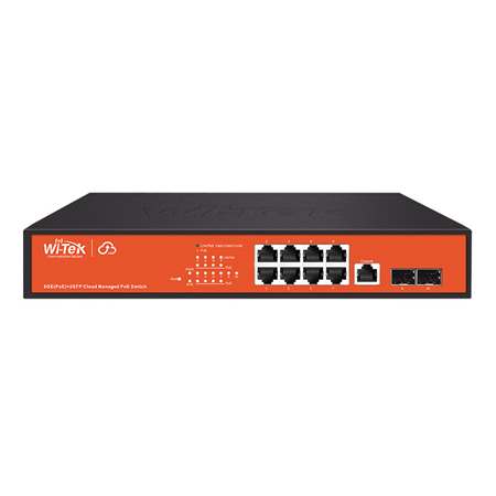 Switch PoE gestionable Gigabit de 8 PoE + 2 SFP