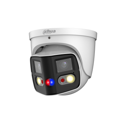 2x4MP TiOC Duo Splicing Fixed-focal Eyeball WizSense IP Kamera | 180°-Weitwinkel | Mikrofon | PoE | Ton | SMD 4.0 | Weiß
