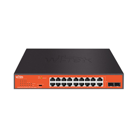 16 Gigabit PoE nicht verwaltbarer PoE-Switch + 2 Gigabit COMBOs