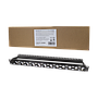 19" Patchpanel für 24 Cat.6A-Module, 1 HE, unbestückt, schwarz