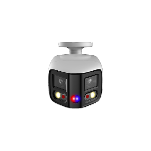 WizSense 2× 4MP Tioc Dual-Lens Splicing Bullet Netzwerkkamera 180°, Smart Dual Illumination IR-Licht (25 m) und weißes Licht 20 m