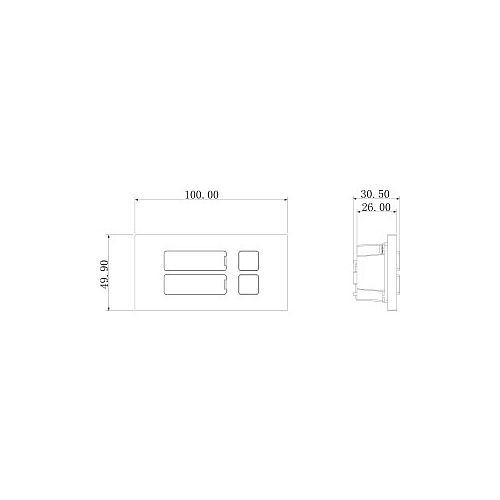 2er Klingel Modul | LED Namensschild | Aluminium