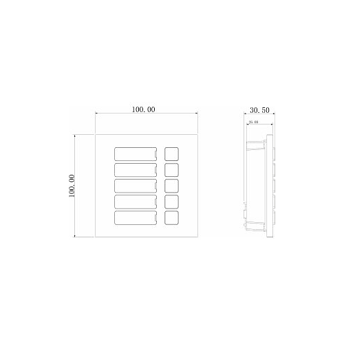 Hybrid IP & 2-Draht Video Türsprechanlage | 5er Klingel Modul | LED 