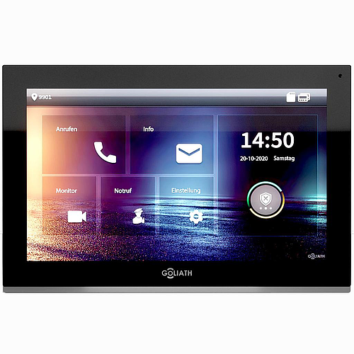  Hybrid IP Video Türsprechanlage | 10 Zoll HD Monitor | Smartphone App | 8GB + PoE | Schwarz