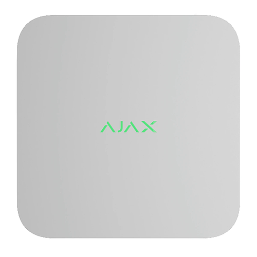 AJAX 8 Kanal NVR IP Rekorder | 4K | Alarmverifizierung | Bewegungserkennung | H.265 | ONVIF | Weiß